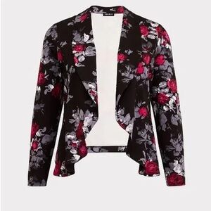 Torrid STUDIO PONTE FLARE OPEN FRONT BLAZER